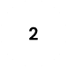 Minimalist image showing the black number "2" centered on a white background.